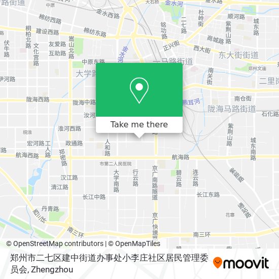 郑州市二七区建中街道办事处小李庄社区居民管理委员会 map