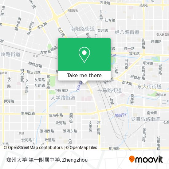 郑州大学-第一附属中学 map