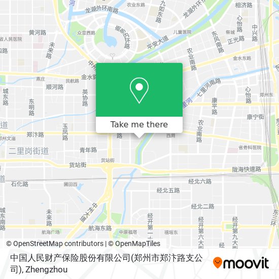中国人民财产保险股份有限公司(郑州市郑汴路支公司) map