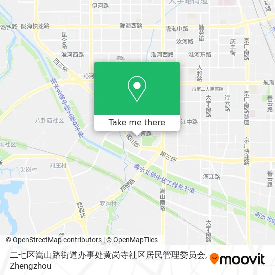 二七区嵩山路街道办事处黄岗寺社区居民管理委员会 map