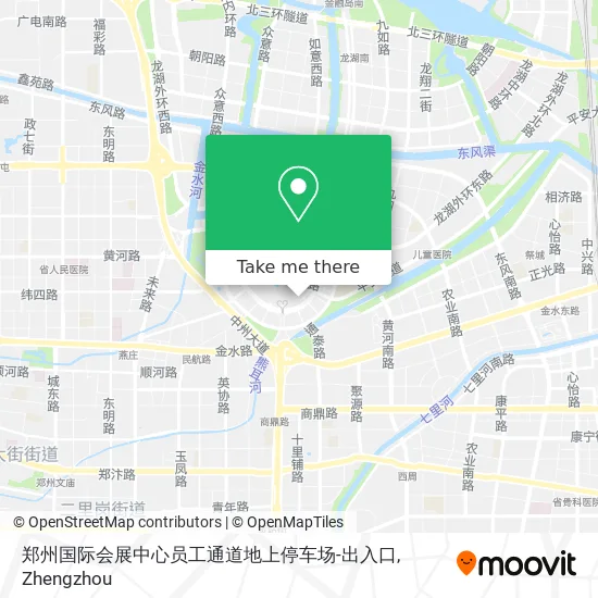 郑州国际会展中心员工通道地上停车场-出入口 map