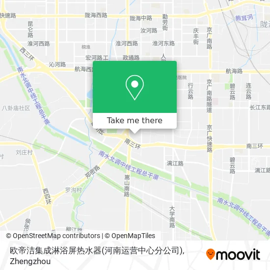 欧帝洁集成淋浴屏热水器(河南运营中心分公司) map
