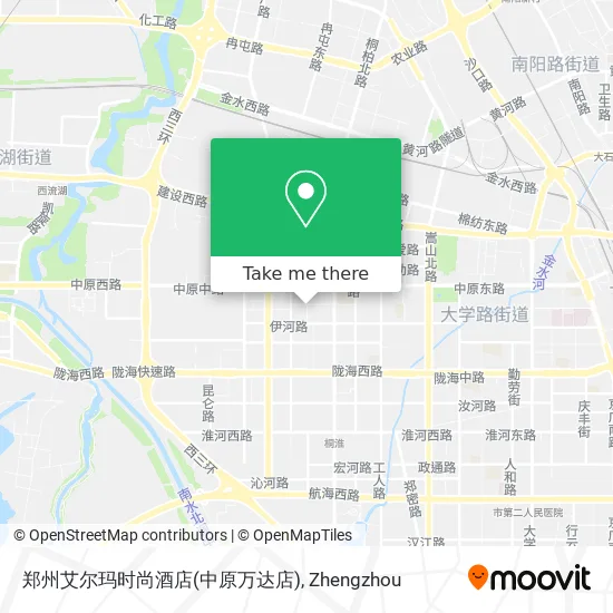 郑州艾尔玛时尚酒店(中原万达店) map