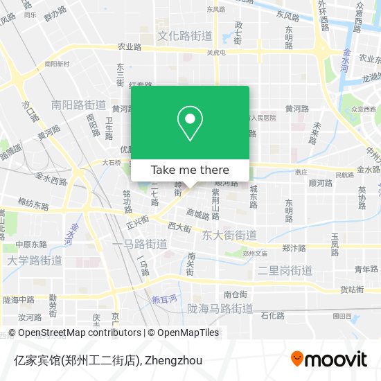 亿家宾馆(郑州工二街店) map