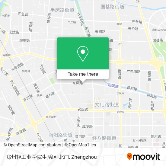 郑州轻工业学院生活区-北门 map