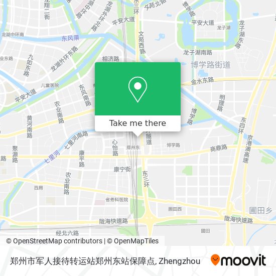 郑州市军人接待转运站郑州东站保障点 map
