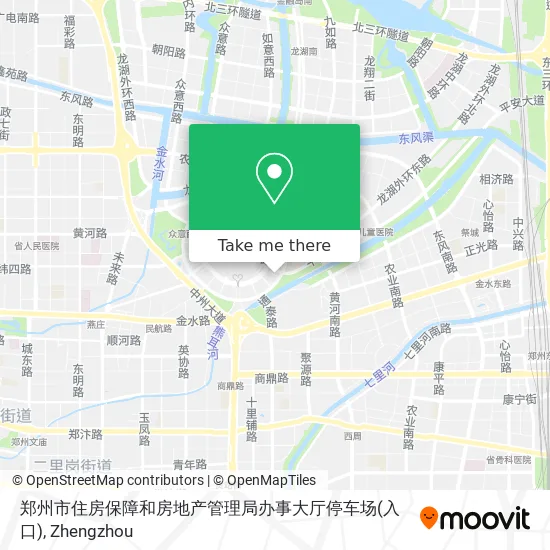 郑州市住房保障和房地产管理局办事大厅停车场(入口) map