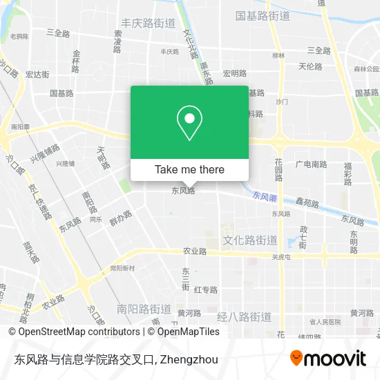 东风路与信息学院路交叉口 map