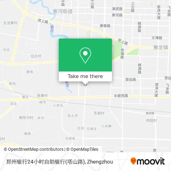 郑州银行24小时自助银行(塔山路) map