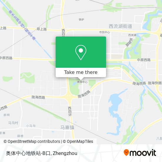 奥体中心地铁站-B口 map