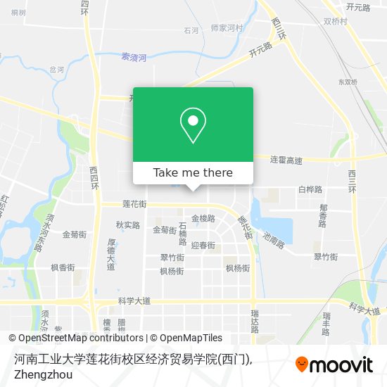 河南工业大学莲花街校区经济贸易学院(西门) map