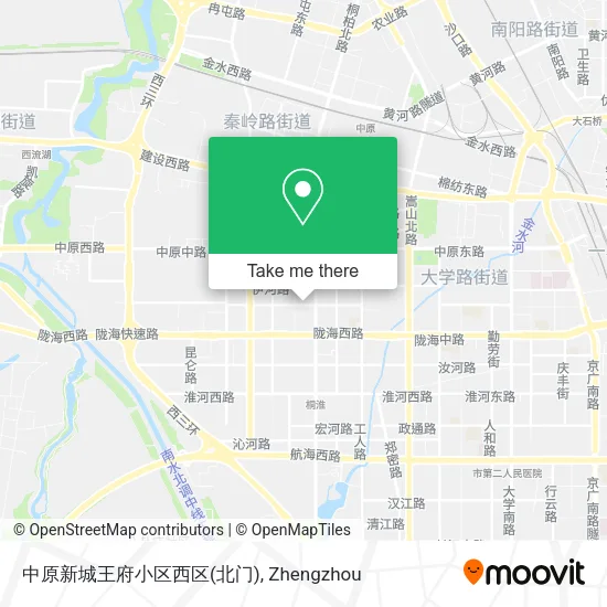 中原新城王府小区西区(北门) map