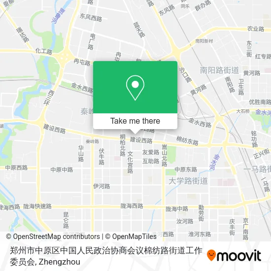 郑州市中原区中国人民政治协商会议棉纺路街道工作委员会 map