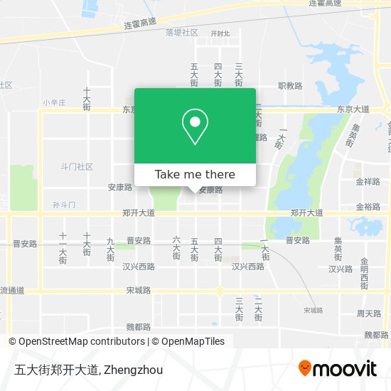 五大街郑开大道 map