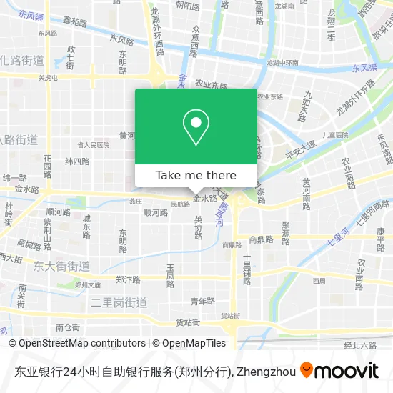 东亚银行24小时自助银行服务(郑州分行) map