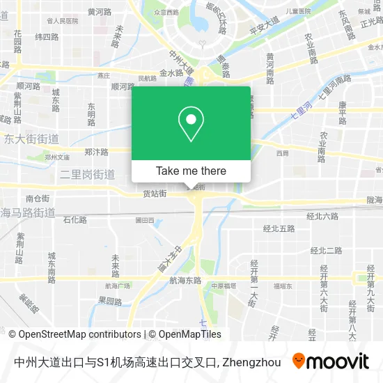 中州大道出口与S1机场高速出口交叉口 map