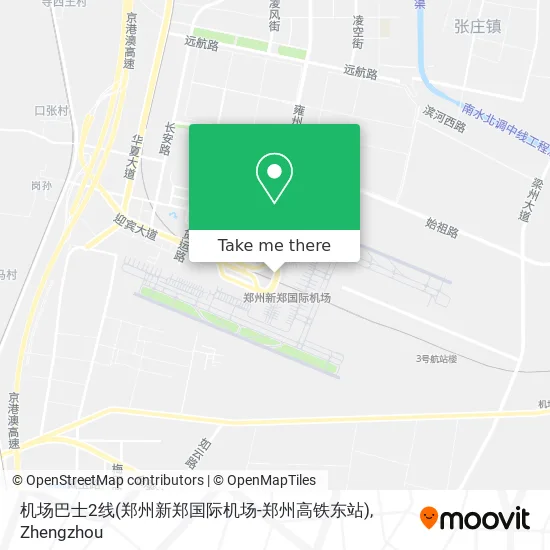 机场巴士2线(郑州新郑国际机场-郑州高铁东站) map