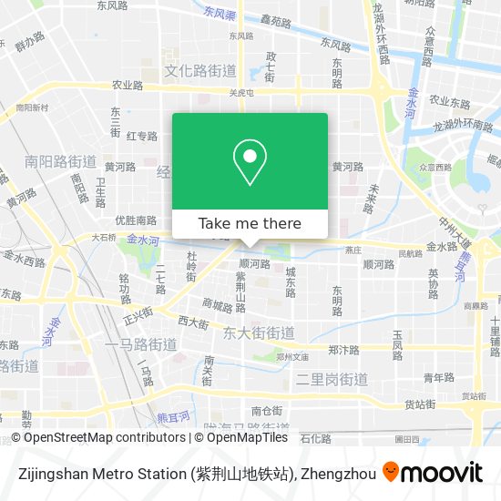 Zijingshan Metro Station (紫荆山地铁站) map