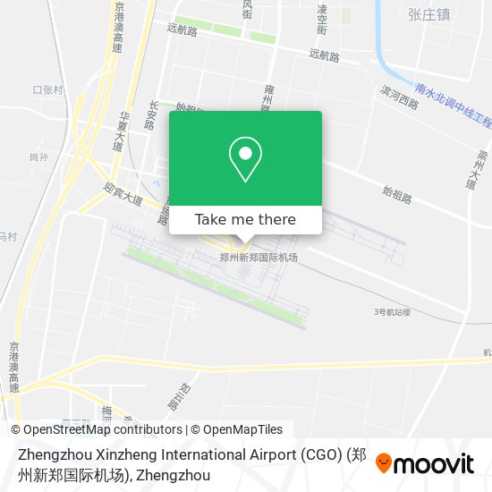 Zhengzhou Xinzheng International Airport (CGO) (郑州新郑国际机场) map