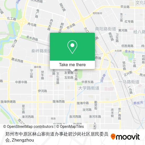 郑州市中原区林山寨街道办事处碧沙岗社区居民委员会 map