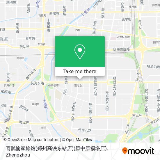 喜鹊愉家旅馆(郑州高铁东站店)(原中原福塔店) map