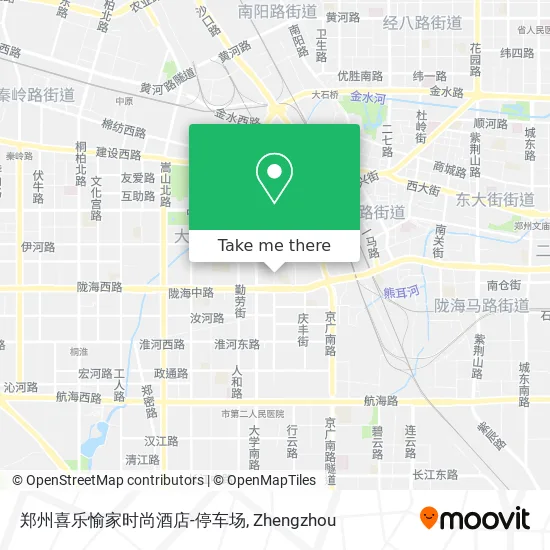 郑州喜乐愉家时尚酒店-停车场 map