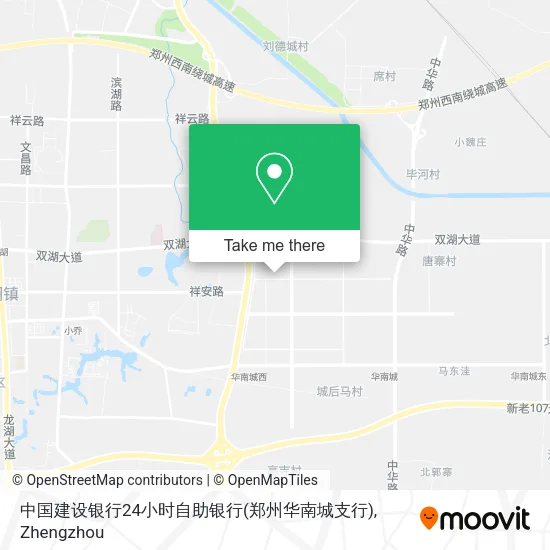 中国建设银行24小时自助银行(郑州华南城支行) map