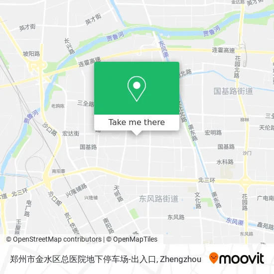 郑州市金水区总医院地下停车场-出入口 map