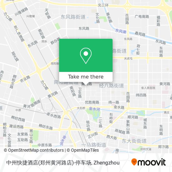 中州快捷酒店(郑州黄河路店)-停车场 map