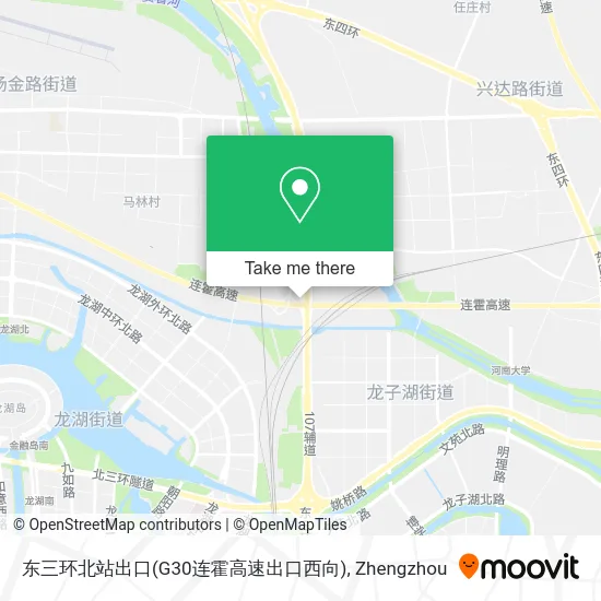 东三环北站出口(G30连霍高速出口西向) map