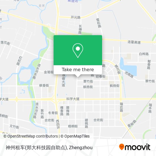 神州租车(郑大科技园自助点) map