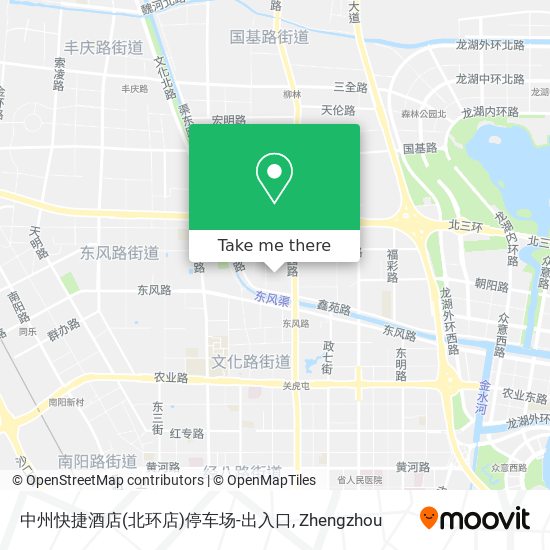 中州快捷酒店(北环店)停车场-出入口 map