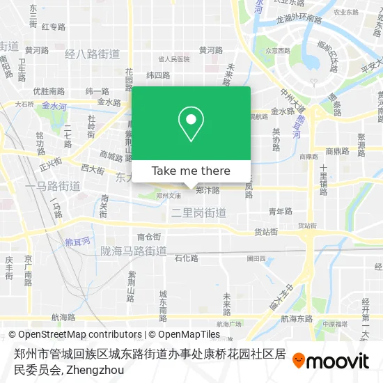 郑州市管城回族区城东路街道办事处康桥花园社区居民委员会 map