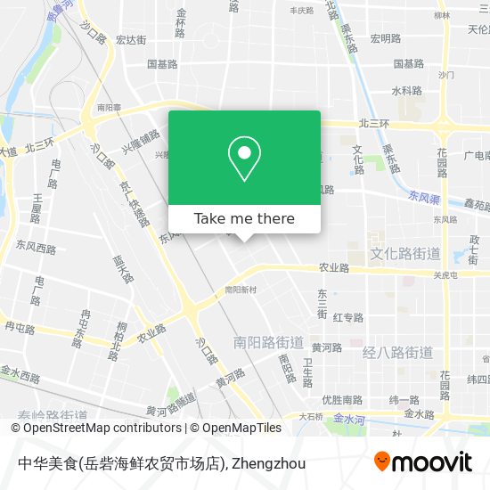中华美食(岳砦海鲜农贸市场店) map