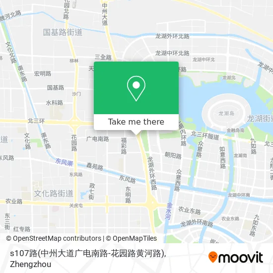 s107路(中州大道广电南路-花园路黄河路) map