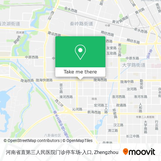 河南省直第三人民医院门诊停车场-入口 map