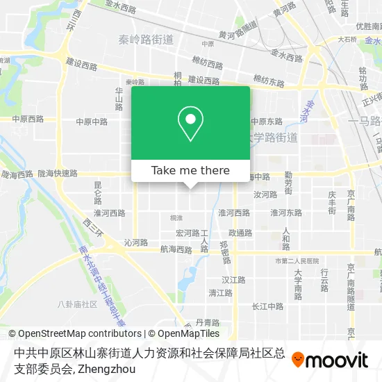 中共中原区林山寨街道人力资源和社会保障局社区总支部委员会 map