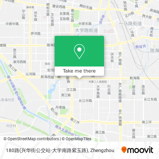 180路(兴华街公交站-大学南路紫玉路) map