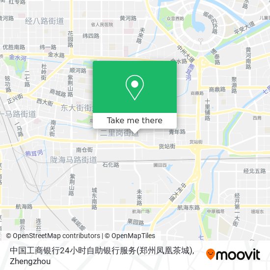 中国工商银行24小时自助银行服务(郑州凤凰茶城) map