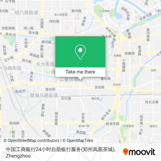 中国工商银行24小时自助银行服务(郑州凤凰茶城) map
