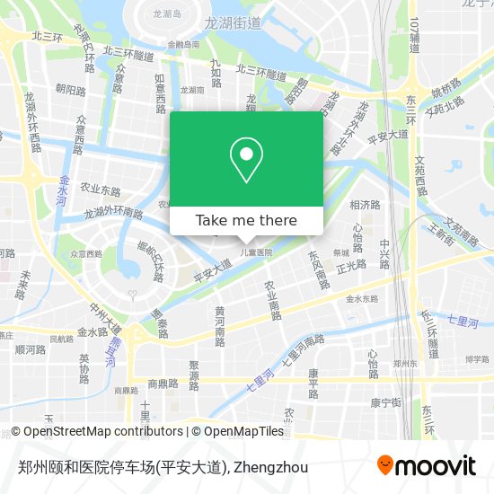 郑州颐和医院停车场(平安大道) map