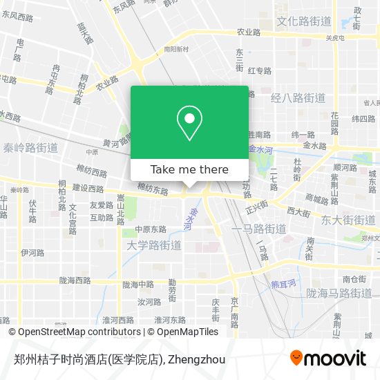 郑州桔子时尚酒店(医学院店) map