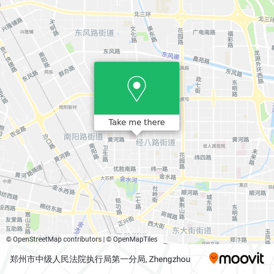 郑州市中级人民法院执行局第一分局 map