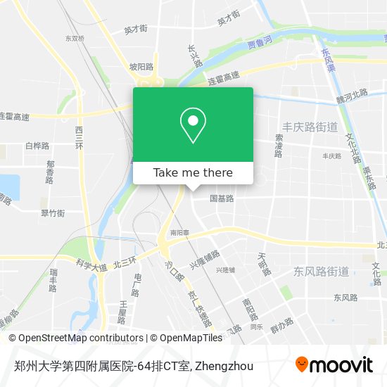 郑州大学第四附属医院-64排CT室 map