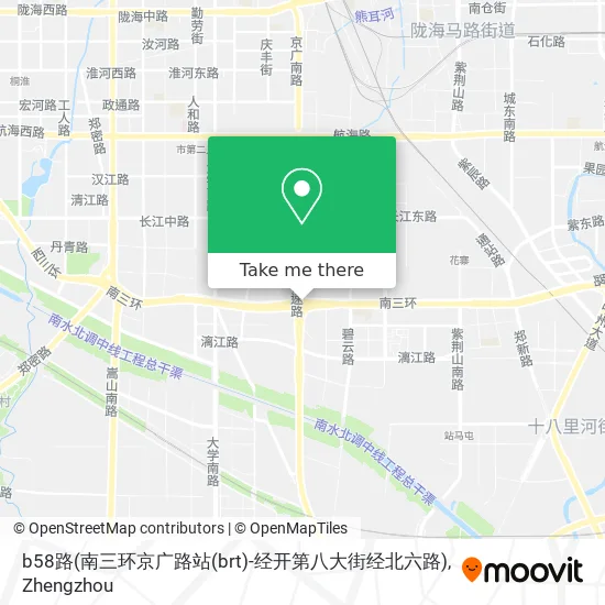 b58路(南三环京广路站(brt)-经开第八大街经北六路) map