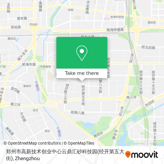 郑州市高新技术创业中心云鼎汇砂科技园(经开第五大街) map