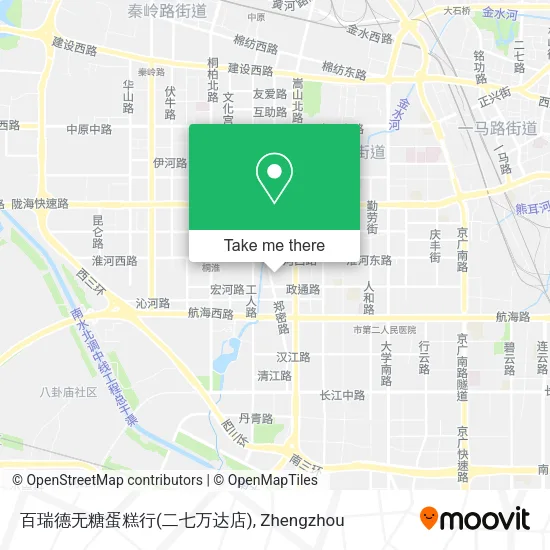 百瑞德无糖蛋糕行(二七万达店) map