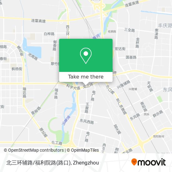 北三环辅路/福利院路(路口) map