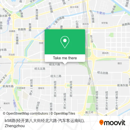 b58路(经开第八大街经北六路-汽车客运南站) map