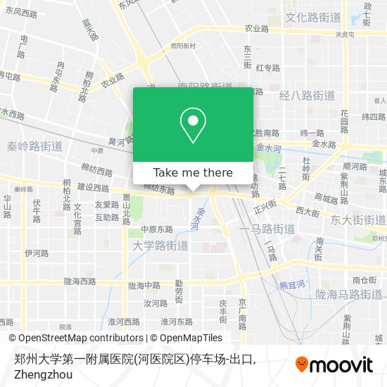 郑州大学第一附属医院(河医院区)停车场-出口 map